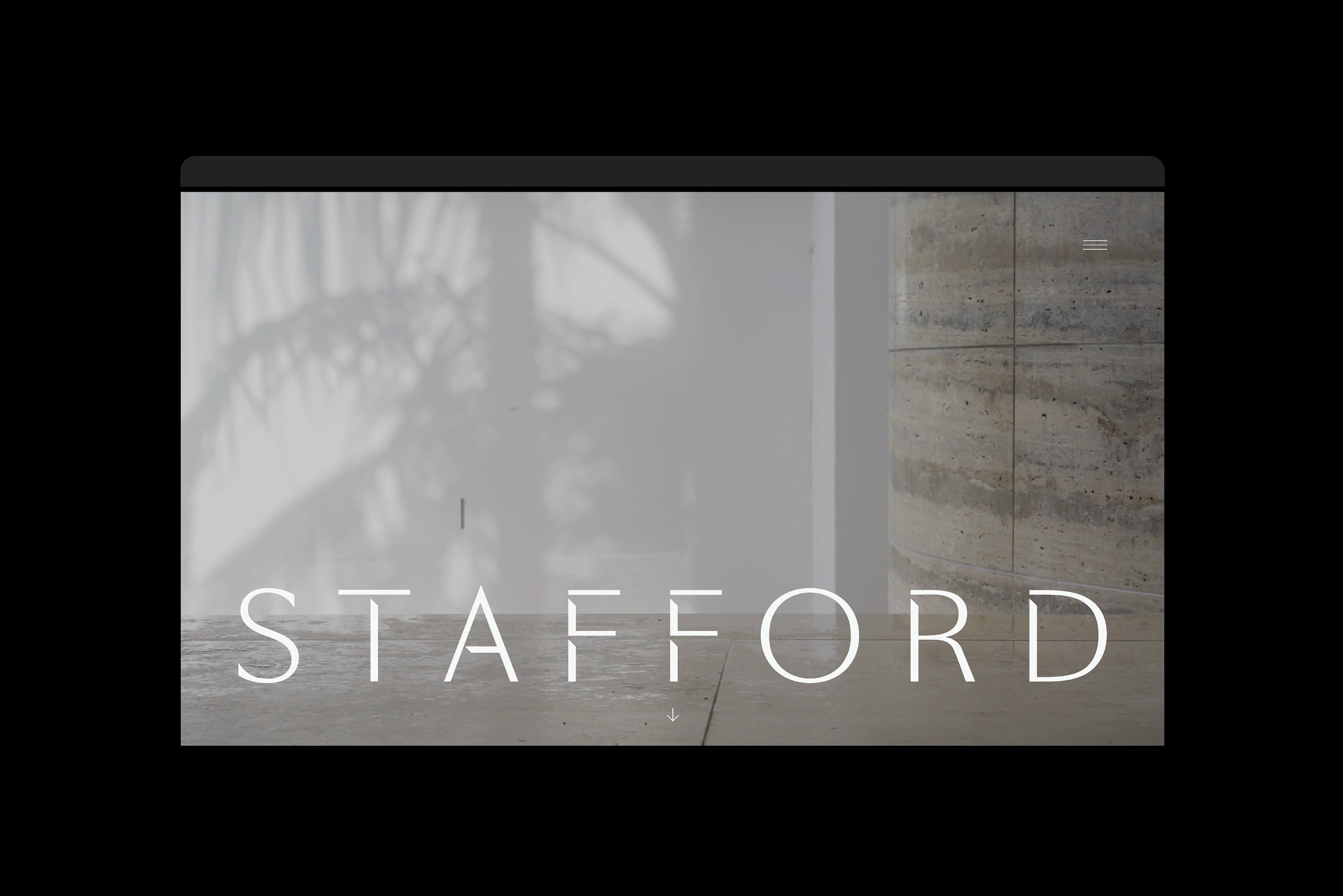 Stafford Architecture - Digital experience, website visual of homepage on desktop